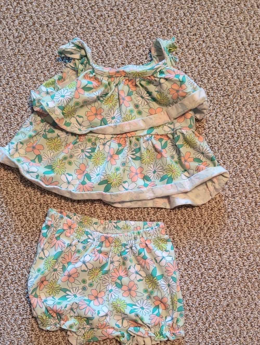 Carter's Light Pink and White Baby One-Piece